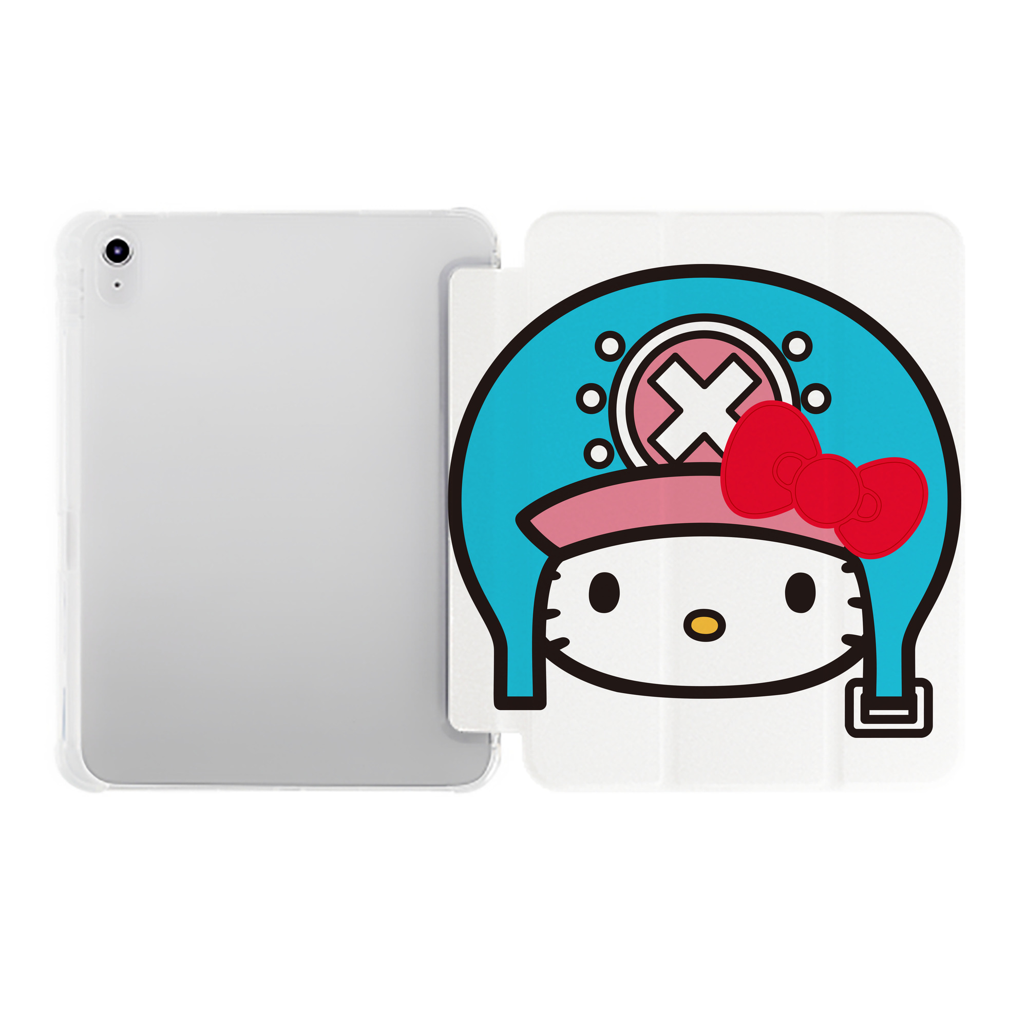 （画像用） Hello Kitty ハローキティ IPad ケース ペン収納付き 三つ折りスタンド PUレザー×シリコン 対応機種9.5/10.5/10.9インチ